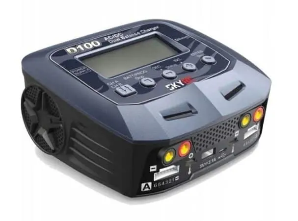 Cargador LiPo de doble canal con pantalla