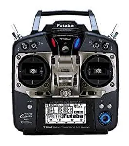 Futaba model aircraft transmitter with two control sticks
