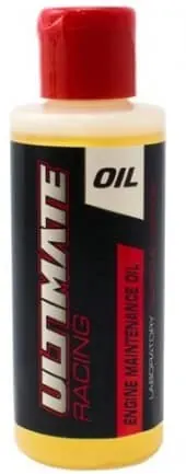 Bottle of engine maintenance oil used as after-run to protect a nitro RC car engine