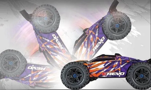 traxxas e-revo rotacion